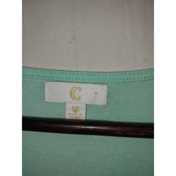 Long mint green dress with slits on both sides by C. Size Medium - Picture 3 of 5